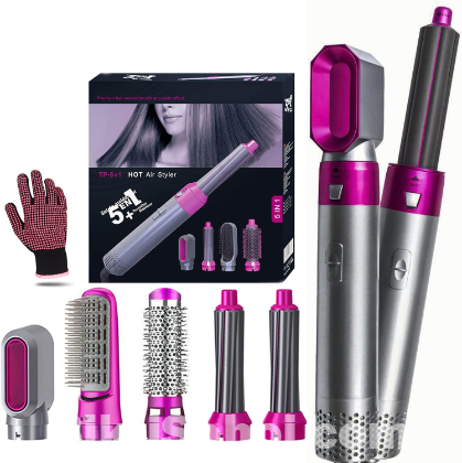 Hair dryer 5 in 1 air brush hair straightener brush